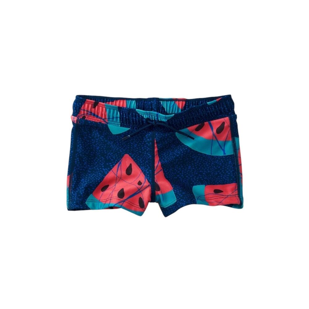 NEW Tea Collection Wax Print Watermelon Board Swim Shorts size 2